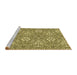 Sideview of Machine Washable Transitional Mustard Yellow Rug, wshpat2364yw