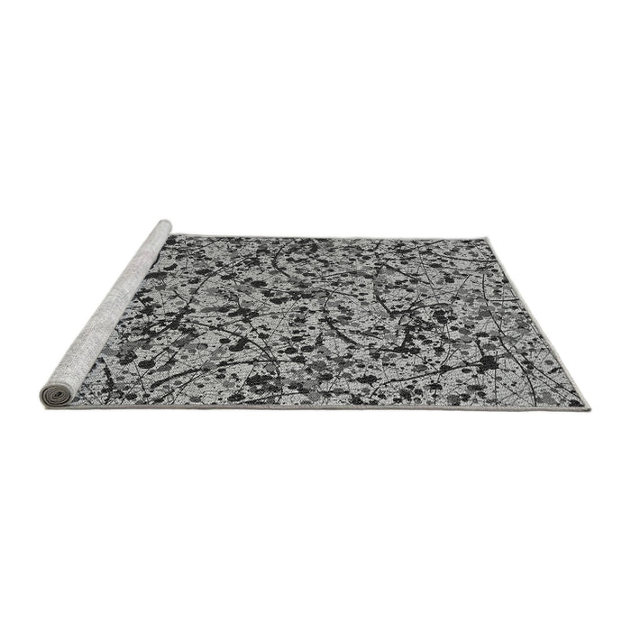 Sideview of Machine Washable Transitional Cloud Gray Rug, wshpat2365gry