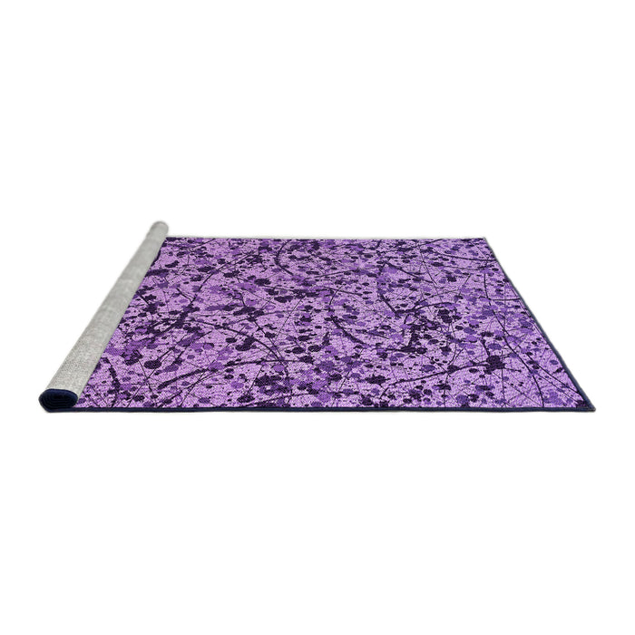 Sideview of Machine Washable Transitional Violet Purple Rug, wshpat2365pur