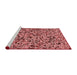 Sideview of Machine Washable Transitional Light Coral Pink Rug, wshpat2365rd