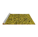 Sideview of Machine Washable Transitional Deep Yellow Rug, wshpat2365yw