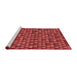 Sideview of Machine Washable Transitional Red Rug, wshpat2366rd