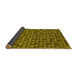Thickness of Patterned Dark Bronze Brown Rug, pat2366yw