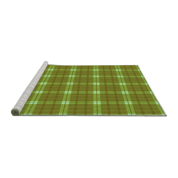Sideview of Machine Washable Transitional Pistachio Green Rug, wshpat2367grn
