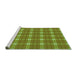 Sideview of Machine Washable Transitional Pistachio Green Rug, wshpat2367grn