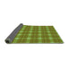 Thickness of Patterned Pistachio Green Rug, pat2367grn