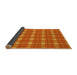Thickness of Patterned Neon Orange Rug, pat2367yw