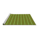 Sideview of Machine Washable Transitional Pistachio Green Rug, wshpat2368grn