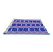 Sideview of Machine Washable Transitional Purple Rug, wshpat2369blu