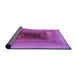 Thickness of Patterned Bright Neon Pink Purple Rug, pat237pur
