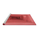 Sideview of Machine Washable Transitional Red Rug, wshpat237rd