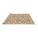 Sideview of Machine Washable Transitional Copper Brown Rug, wshpat2370org