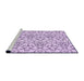 Sideview of Machine Washable Transitional Lilac Purple Rug, wshpat2370pur