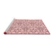 Sideview of Machine Washable Transitional Pink Rug, wshpat2370rd