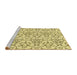 Sideview of Machine Washable Transitional Sun Yellow Rug, wshpat2370yw