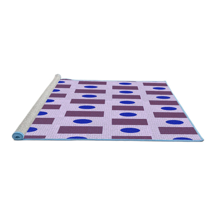 Sideview of Machine Washable Transitional Mauve Purple Rug, wshpat2371blu