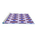 Sideview of Machine Washable Transitional Mauve Purple Rug, wshpat2371blu