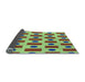 Thickness of Patterned Yellow Green Rug, pat2371lblu