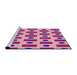 Sideview of Machine Washable Transitional Medium Violet Red Pink Rug, wshpat2371pur