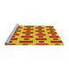 Sideview of Machine Washable Transitional Yellow Rug, wshpat2371yw