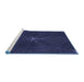 Sideview of Machine Washable Transitional Deep Periwinkle Purple Rug, wshpat2372blu