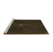 Sideview of Machine Washable Transitional Midnight Gray Rug, wshpat2372brn