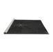 Sideview of Machine Washable Transitional Midnight Gray Rug, wshpat2372gry