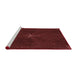 Sideview of Machine Washable Transitional Red Rug, wshpat2372rd