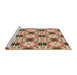 Sideview of Machine Washable Transitional Mahogany Brown Rug, wshpat2373brn