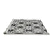 Sideview of Machine Washable Transitional Gray Rug, wshpat2373gry