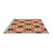 Sideview of Machine Washable Transitional Red Rug, wshpat2373org