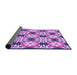 Thickness of Patterned Dark Orchid Purple Rug, pat2373pur