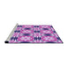 Sideview of Machine Washable Transitional Dark Orchid Purple Rug, wshpat2373pur