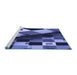 Sideview of Machine Washable Transitional Sky Blue Rug, wshpat2374blu