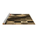 Sideview of Machine Washable Transitional Bronze Brown Rug, wshpat2374brn