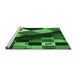 Sideview of Machine Washable Transitional Deep Emerald Green Rug, wshpat2374grn