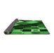 Thickness of Patterned Deep Emerald Green Rug, pat2374grn