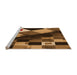 Sideview of Machine Washable Transitional Orange Rug, wshpat2374org