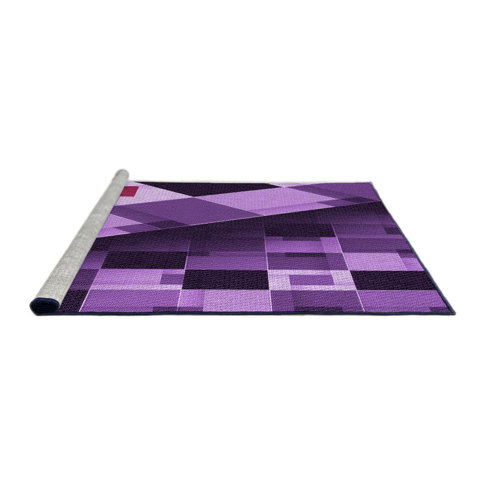 Sideview of Machine Washable Transitional Purple Rug, wshpat2374pur