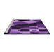 Sideview of Machine Washable Transitional Purple Rug, wshpat2374pur