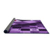 Thickness of Patterned Purple Rug, pat2374pur