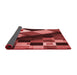 Thickness of Patterned Dark Red Rug, pat2374rd