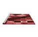 Sideview of Machine Washable Transitional Dark Red Rug, wshpat2374rd