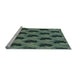 Sideview of Machine Washable Transitional Dark Slate Grey Green Rug, wshpat2375lblu