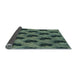 Thickness of Patterned Dark Slate Grey Green Rug, pat2375lblu