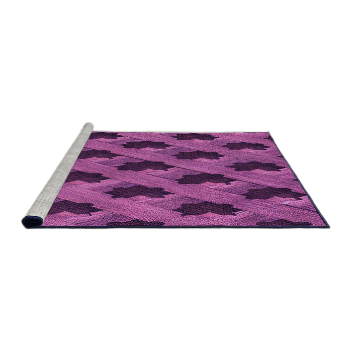 Sideview of Machine Washable Transitional Purple Rug, wshpat2375pur