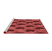 Sideview of Machine Washable Transitional Red Rug, wshpat2375rd