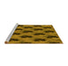 Sideview of Machine Washable Transitional Dark Orange Rug, wshpat2375yw