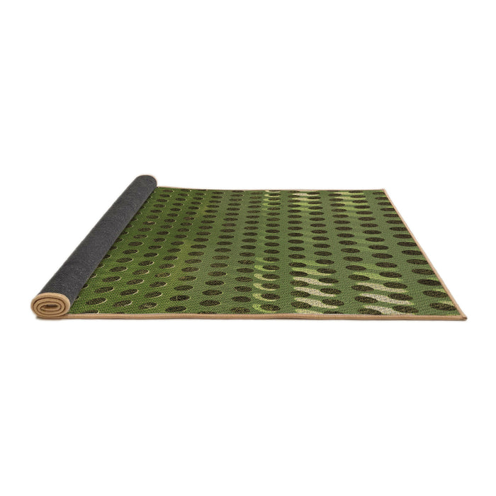 Thickness of Patterned Green Rug, pat2376brn