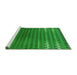 Sideview of Machine Washable Transitional Green Rug, wshpat2376grn